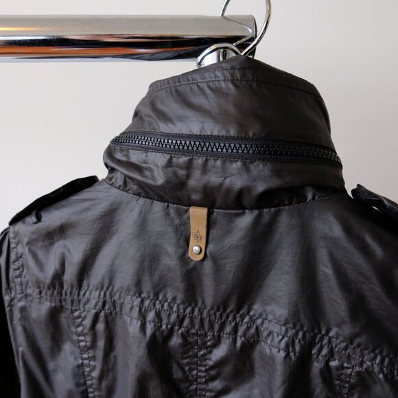 Mackage Packable Rain Jacket with Leather Details - Picture 8 of 9